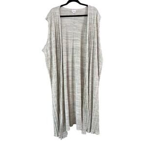 LuLaRoe Women's Plus Size Sleeveless Duster Vest Heather Gray Size 3XL 3X